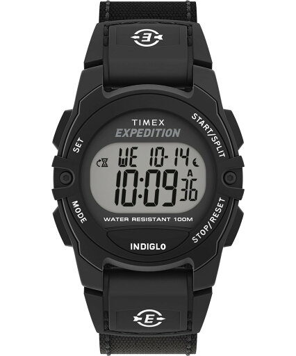Timex ユニセックス Expedition CAT ミッドサイズ 33mm 腕時計 ブラックストラップ デジタルダイアル ブラックケース Timex ユニセックス Expedition CAT ミッドサイズ 33mm 腕時計 ブラックストラップ デジタルダイアル ブラックケース
