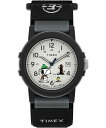 Timex メンズ Expedition Camper 40mm 腕時計 ブラックFastwrap ホワイトダイアル ブラックケース