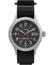 Timex メンズ Expedition Scout 40mm 腕時計 ブラックFastwrap ブラックダイアル IPスチールケース