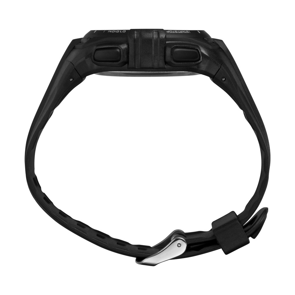 Timex メンズ Digital 43mm 腕時計 ブラックバンド デジタルダイアル ブラックケース