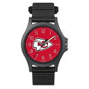 Timex メンズ NFL プライド 40mm ウォッチ - Kansas City Chiefs ブラックファストラップストラップ付き