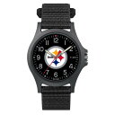 Timex メンズ NFL プライド 40mm ウォッチ - Pittsburgh Steelers ブラックファストラップストラップ付き