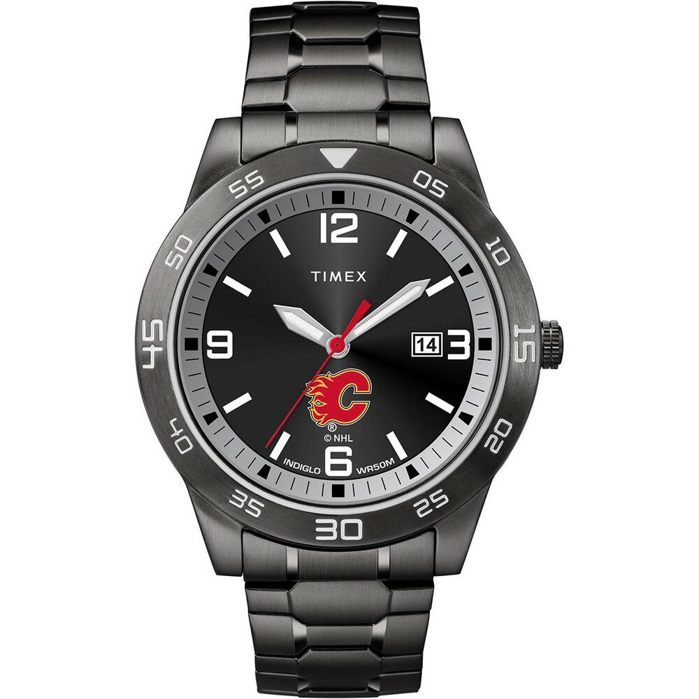 Timex メンズ TWZHFLAMM NHL Acclaim Calgary Flames 腕時計