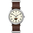 Timex Tribute メンズ NHL Weekender 40mm クォーツ レザーストラップ ブラウン 20 カジュアルウォッチ (モデル: TWZHWILMUYZ) Minnesota Wild
