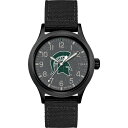 Timex Tribute メンズ Collegiate Scout 40mm 腕時計 - Michigan State Spartans ブラックファブリックストラップ