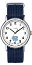 Timex ユニセックス Weekender 38mm 腕時計 - North Carolina Tar Heels スリップスルーシングルレイヤーストラップ