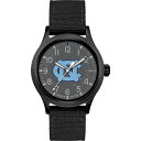 Timex Tribute メンズ Collegiate Scout 40mm 腕時計 - North Carolina Tar Heels ブラックファブリックストラップ