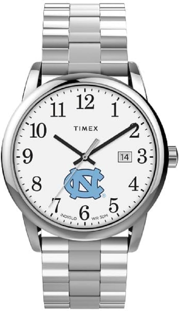Timex メンズ Easy Reader 38mm 腕時計 - North Carolina Tar Heels エクスパンションバンド