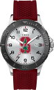 Timex トリビュート メンズ カレッジエイト ゲーマー 42mm ウォッチ - Stanford Cardinal クリムゾンシリコンストラップ付き