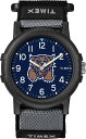 Timex ユニセックス カレッジエイト リクルート 38mm ウォッチ - Villanova Wildcats ブラックファブリックストラップ