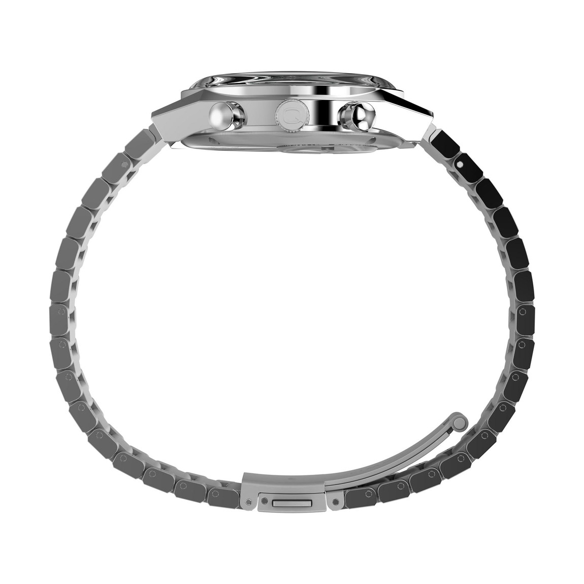 BasqueバスクのTimex メンズ Falcon Eye 40mm 腕時計 ステンレススチール ブレスレット グリーンダイアル ステンレススチールケース｜アングル2