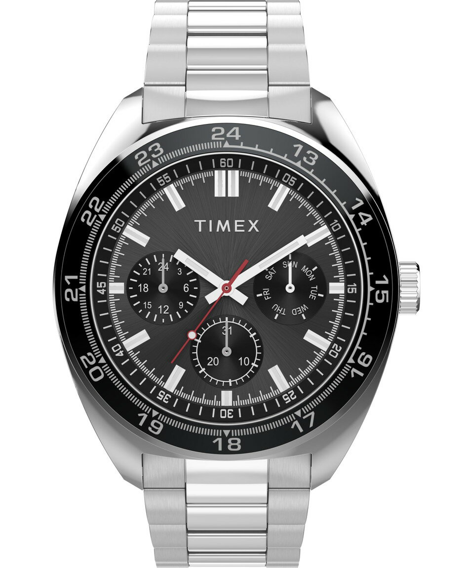 Timex メンズ Trend 45 mm 腕時計 シルバートーン ス...(2.0)
