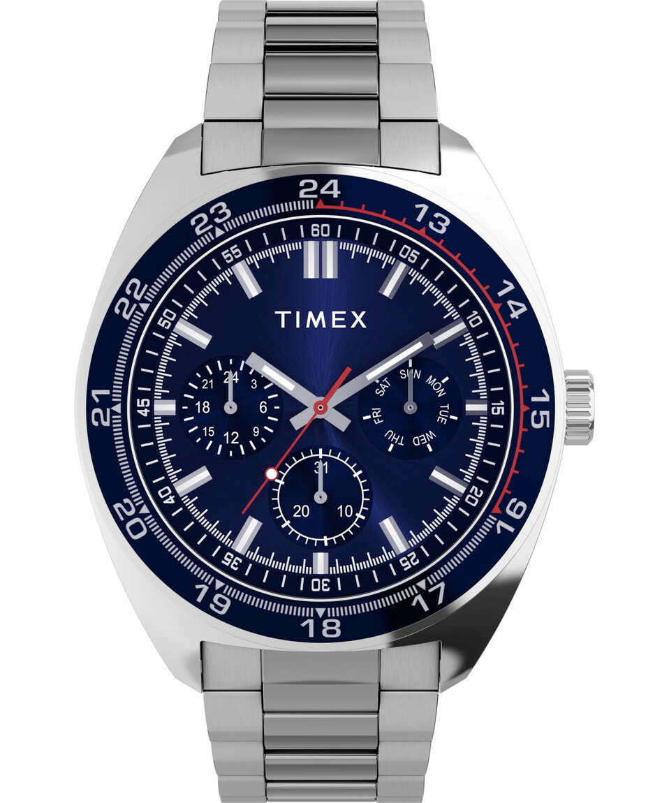 Timex メンズ Trend 45 mm 腕時計 シルバートーン ス...(2.0)