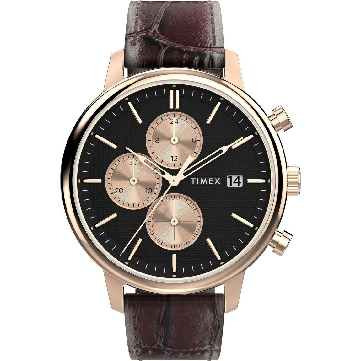 Timex ��� Chicago Chronograph 45mm �ӻ��� �֥�å����ȥ�å� �֥�å��������� ��åɥ�����