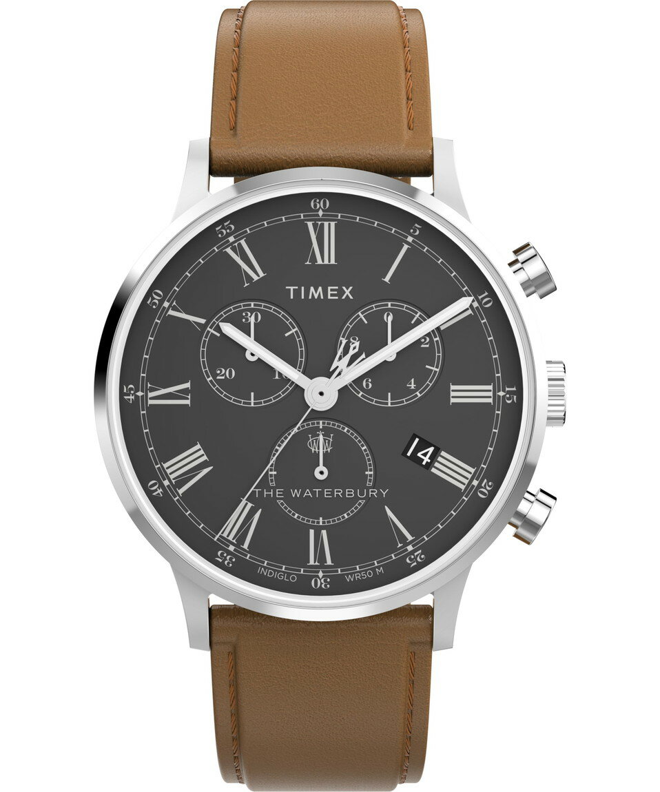 Timex メンズ Waterbury 40 mm 腕時計 ブラウン ...(2.0)