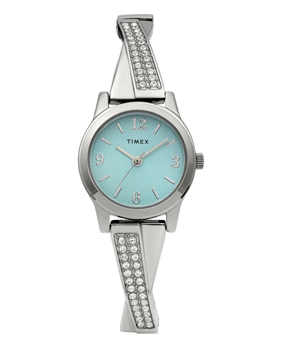 Other - Timex レディース Main Street 25 mm 腕時計 シルバートーン ステンレススチール エクスパンションバンド ブルーダイアル シルバートーンケース TW2Y39400