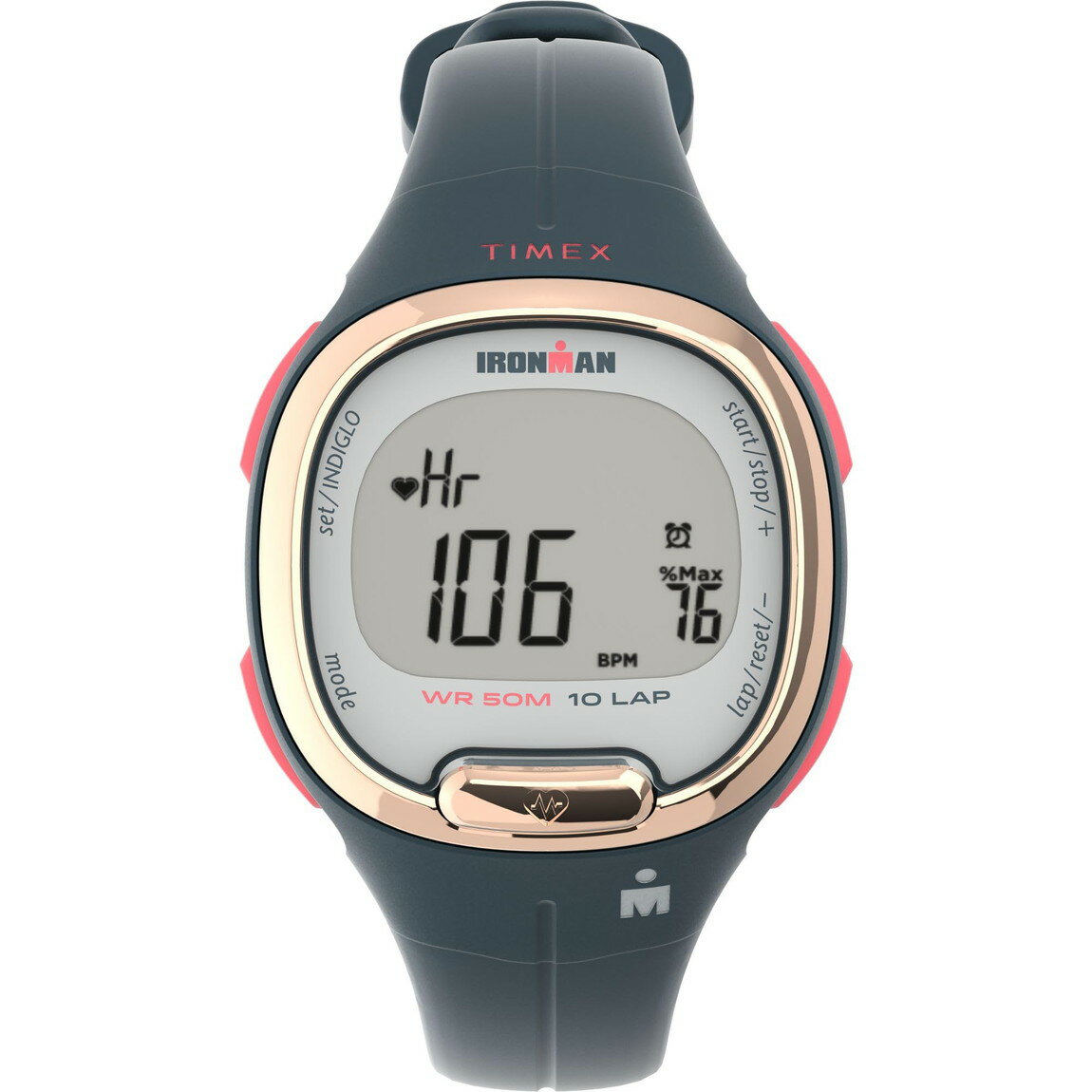 Timex Ironman Triathlon Transit+ 腕時計 アクティビティトラッキング ハートレート 33mm ネイビー レ..