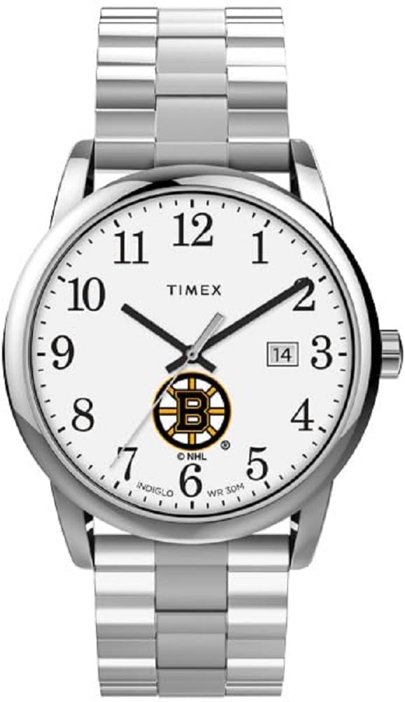 Timex メンズ Easy Reader 38mm 腕時計 Boston Bruins エクスパンションバンド