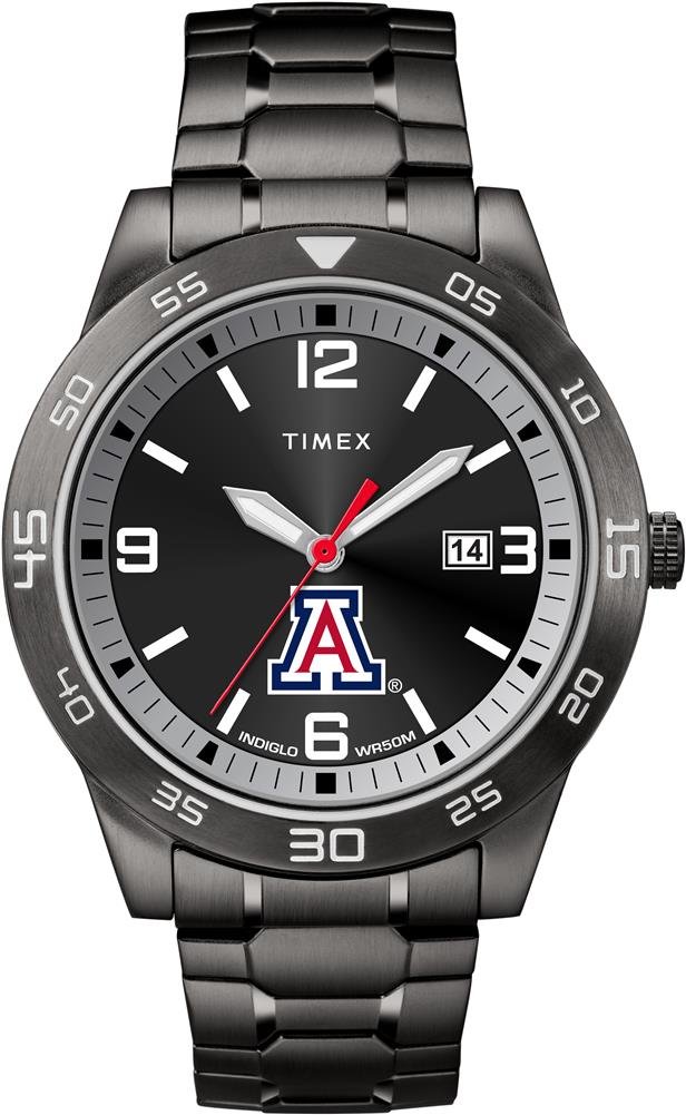 Timex Tribute ��� Collegiate Acclaim 42mm �ӻ��� Arizona Wildcats �֥�å� ���ƥ�쥹�������� ����...