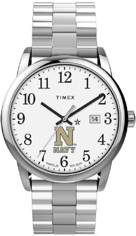 Timex メンズ Easy Reader 38mm 腕時計 US Naval Academy Midshipmen エクスパンションバンド