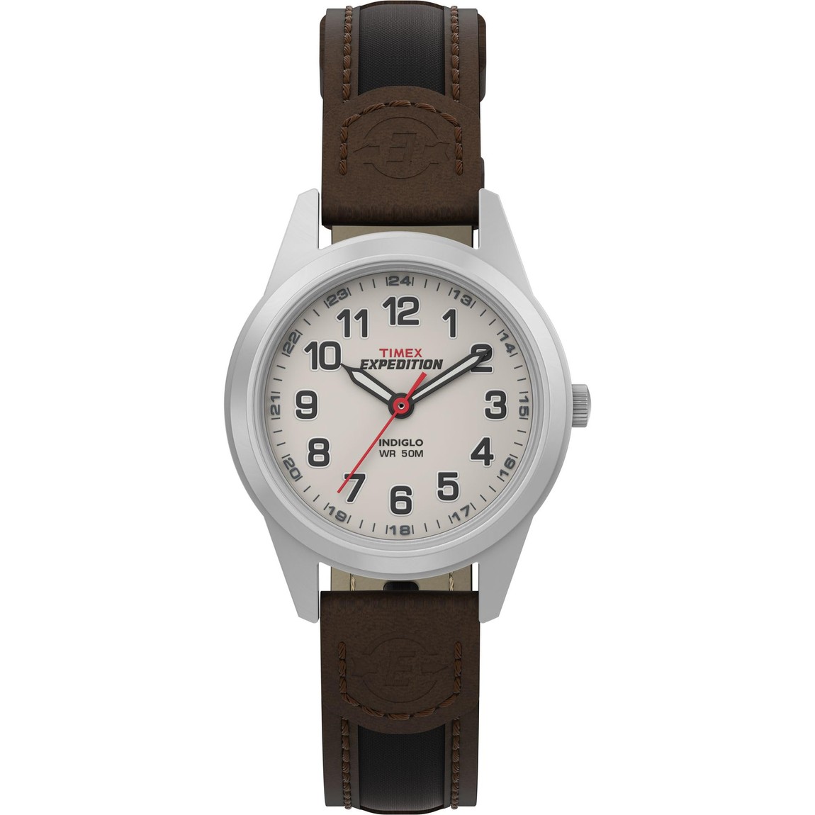 タイメックス Expedition Field Mini レディース 26mm クリーム文字盤 ナイロン レザーベルト