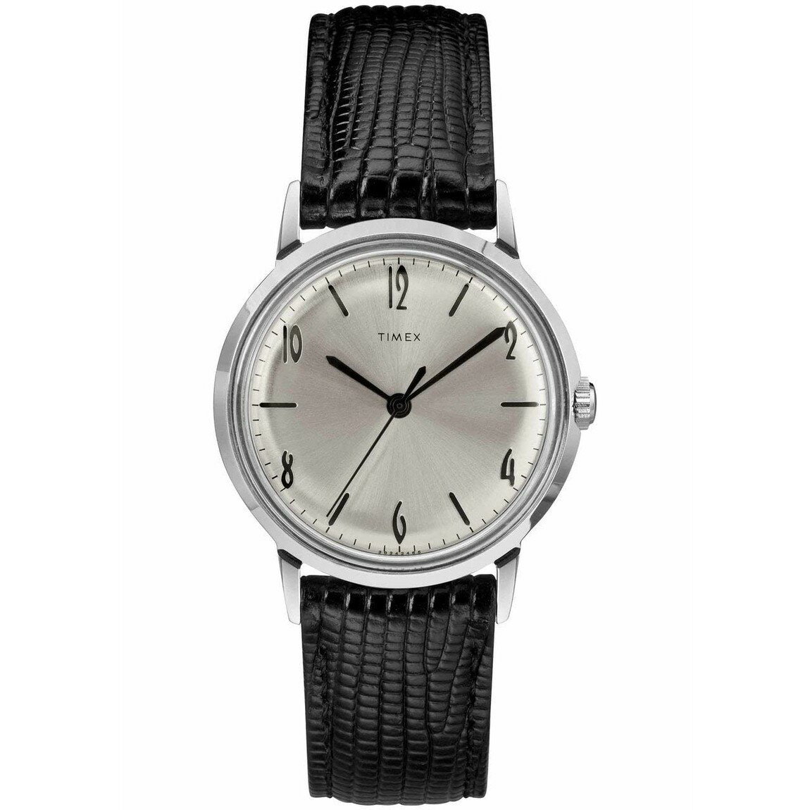 タイメックス Marlin メンズ 腕時計 1960年代復刻モデル 手巻き シルバー文字盤 レザー 34mm