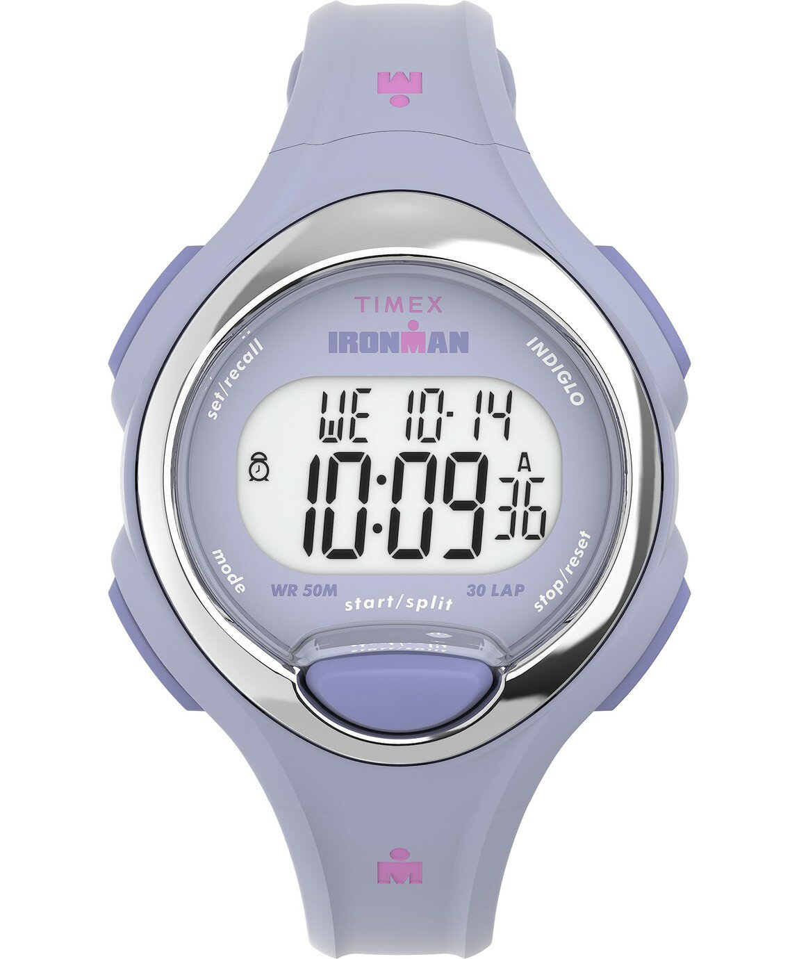 タイメックス Ironman Triathlon E30 レディース 34mm デジタル パープル ストラップ