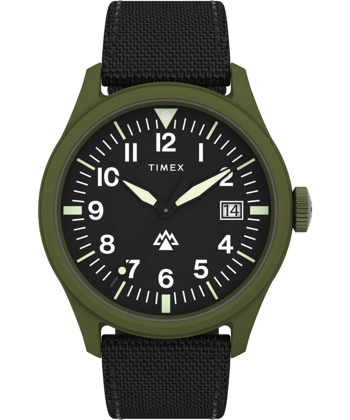 タイメックス Expedition North Traprock メンズ ブラック文字盤 グリーンケース 43mm