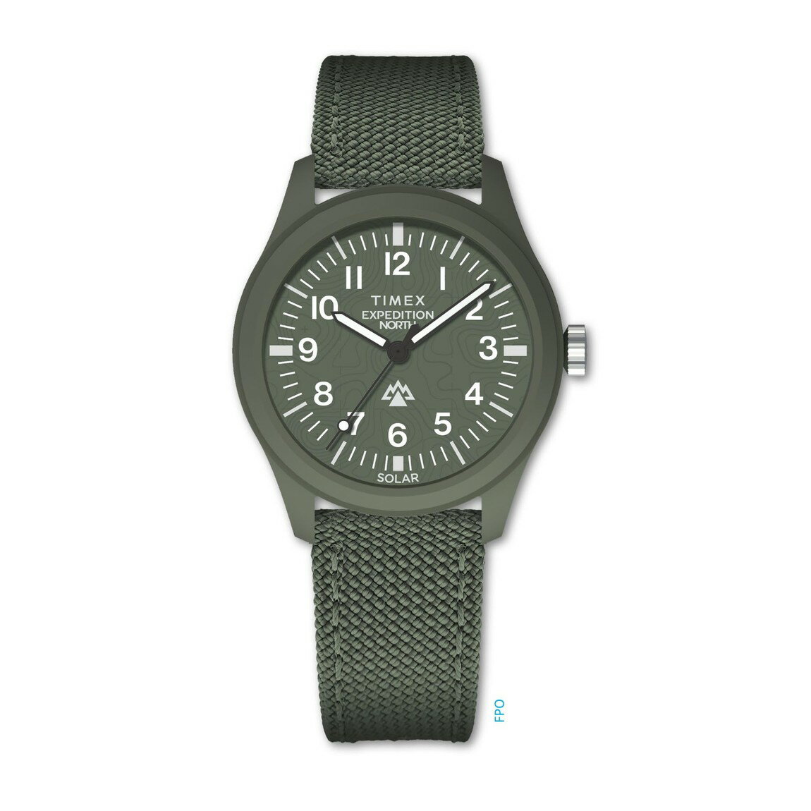 タイメックス Expedition Traprock ソーラー メンズ グリーン文字盤 エコフレンドリーストラップ 40mm