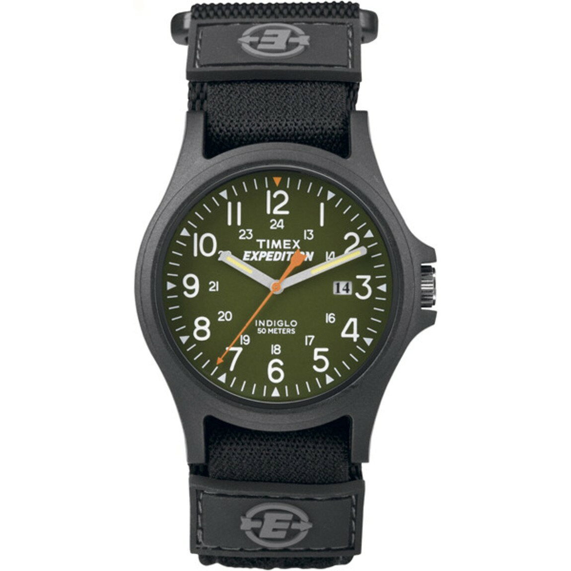 タイメックス Expedition Acadia メンズ 腕時計 ダークグリーン文字盤 ブラック ナイロンバンド ベルクロ クォーツ 40mm