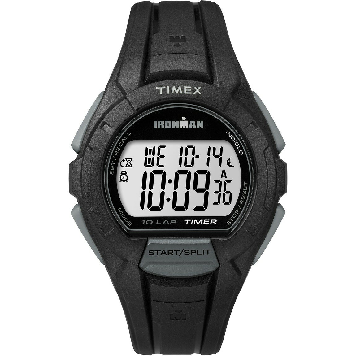 タイメックス Ironman Triathlon Essential 10 メンズ デジタル ブラック レジンストラップ 100m防水 42mm