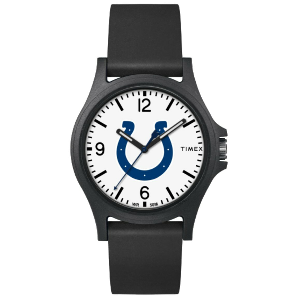タイメックス Arena メンズ インディアナポリス・コルツ NFL ホワイト文字盤 ブラックストラップ 40mm