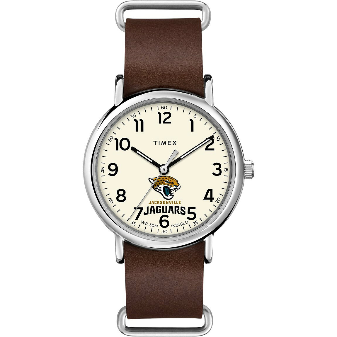 タイメックス NFL Weekender メンズ ジャクソンビル・ジャガーズ ブラウン レザー 40mm