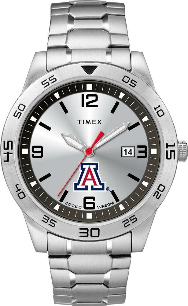 タイメックス Collegiate Citation メンズ アリゾナ・ワイルドキャッツ シルバー文字盤 ステンレスバンド 42mm