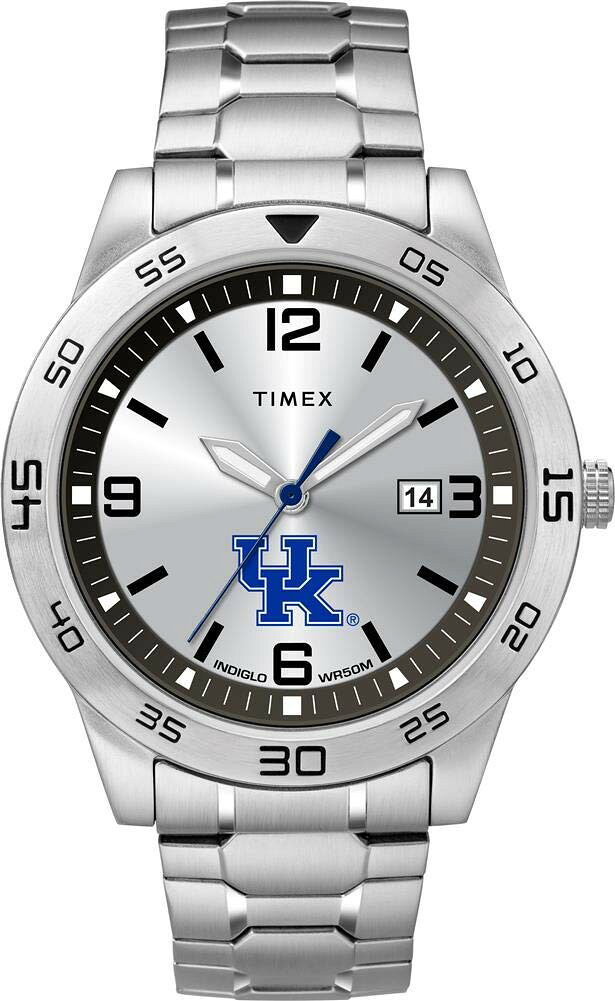 タイメックス Tribute Collegiate Citation メンズ ケンタッキー・ワイルドキャッツ シルバー文字盤 ステンレス 伸縮バンド 42mm
