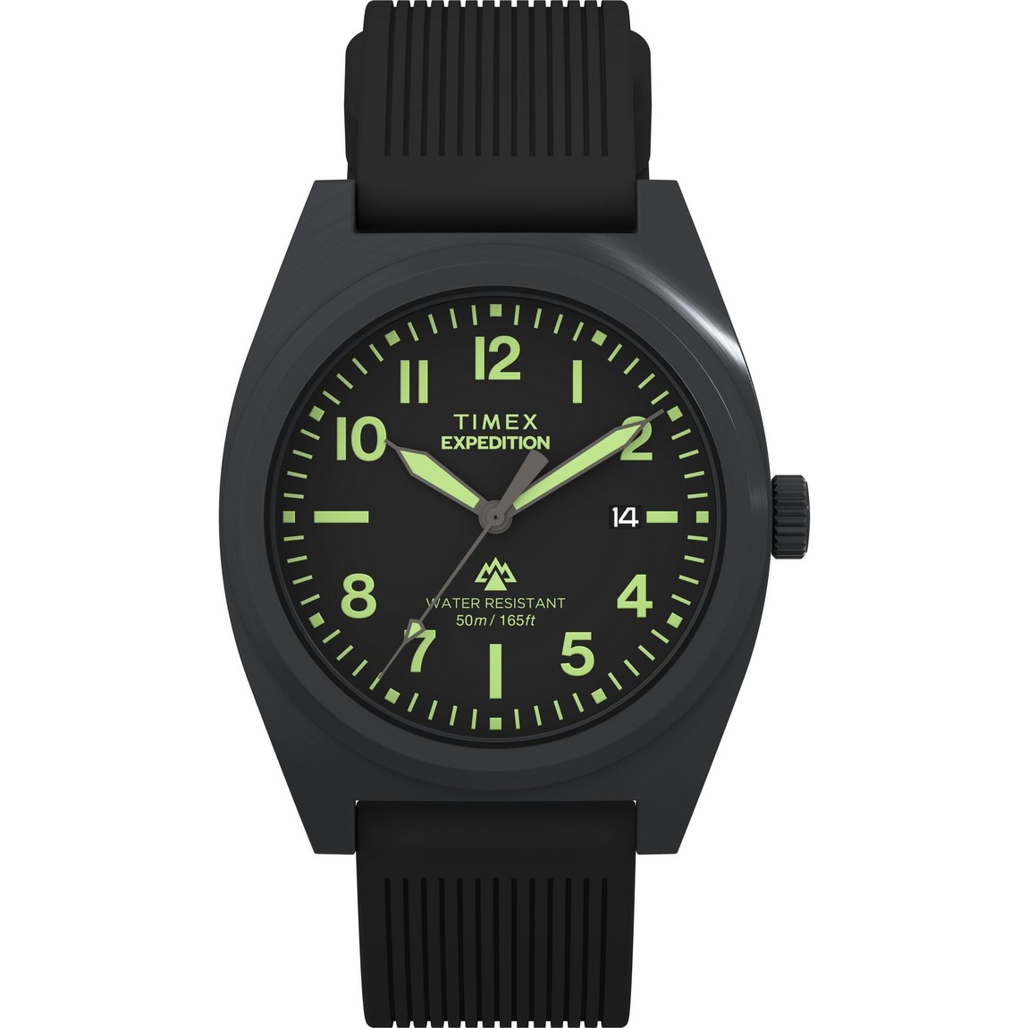 タイメックス Expedition Capstone メンズ 腕時計 39mm トリプルブラック ブラックダイアル シリコンベルト クォーツ