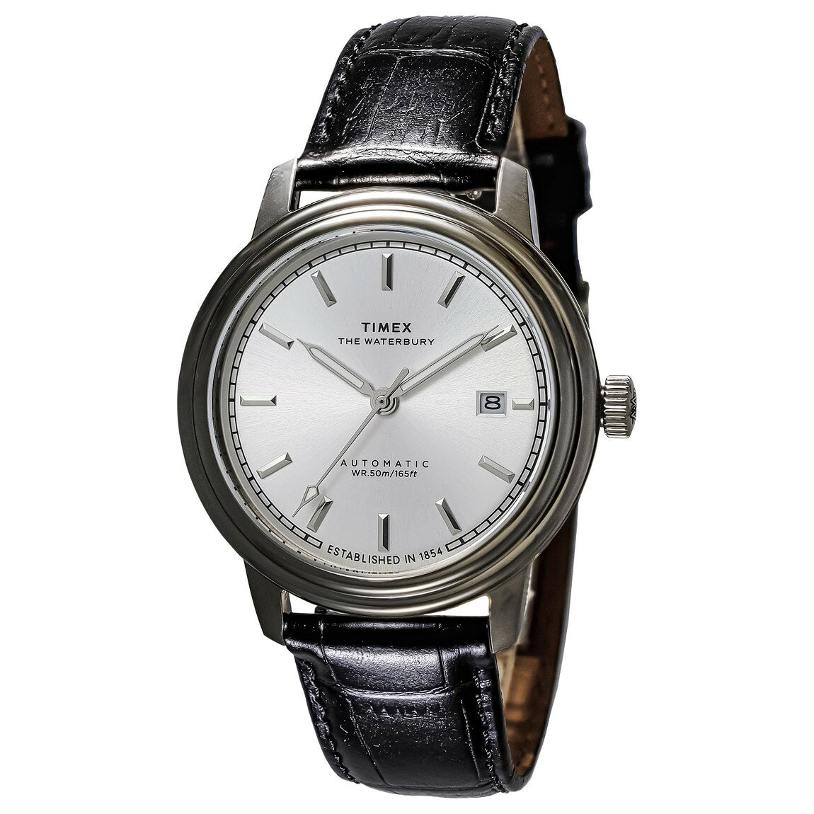 タイメックス Waterbury メンズ 自動巻き シルバー文字盤 ステンレスベルト 41mm
