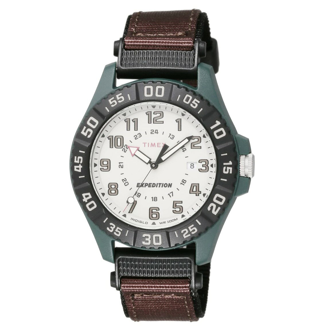 タイメックス Expedition Acadia Rugged メンズ ベージュ文字盤 レジン クォーツ 42mm