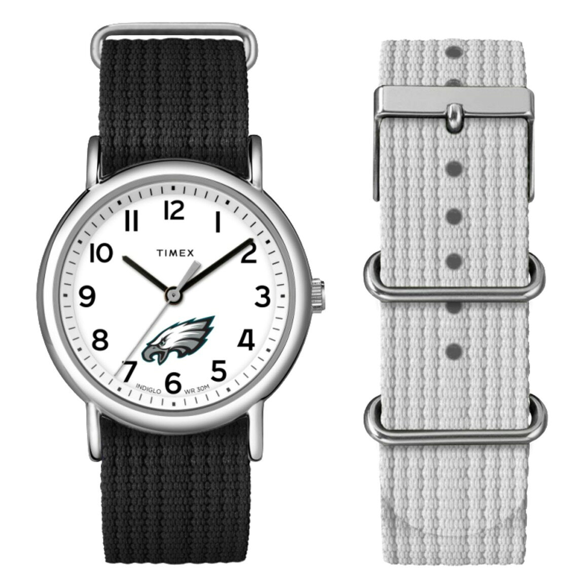 タイメックス Weekender 男女兼用 フィラデルフィア・イーグルス シルバーケース ナイロンベルト 38mm