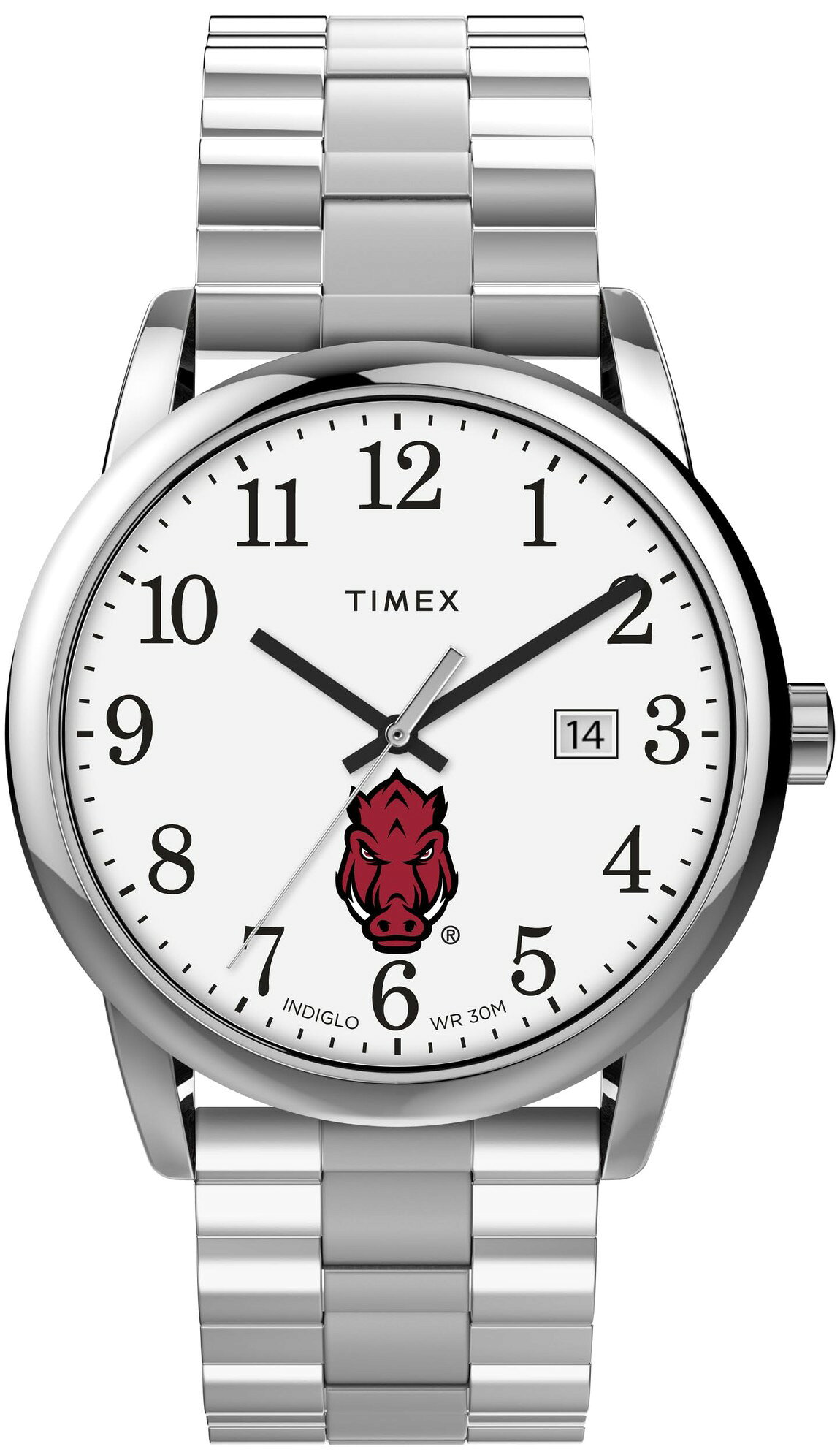 タイメックス Easy Reader メンズ アーカンソー・レイザーバックス 伸縮ステンレスバンド シルバー 38mm