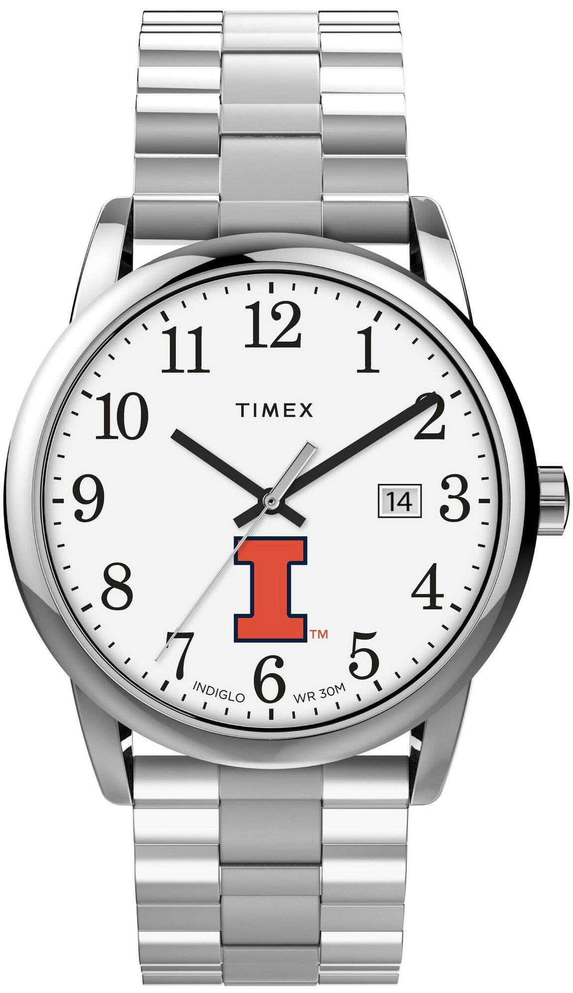 タイメックス Easy Reader メンズ イリノイ・イリニ 伸縮ステンレスバンド シルバー 38mm