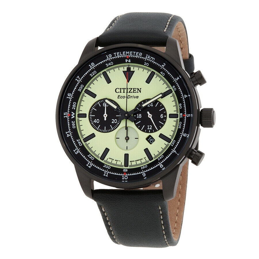 Citizenシチズン腕時計 逆輸入 Eco Drive クロノグラフ グリーン ダイヤル メンズ ウォッチ CA4505 21X