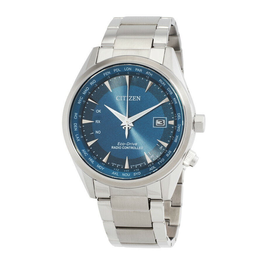 Citizenシチズン腕時計 逆輸入 パーペチュアル ワールドタイム GMT Eco Drive ブルー ダイヤル メンズ ウォッチ CB0270 87L