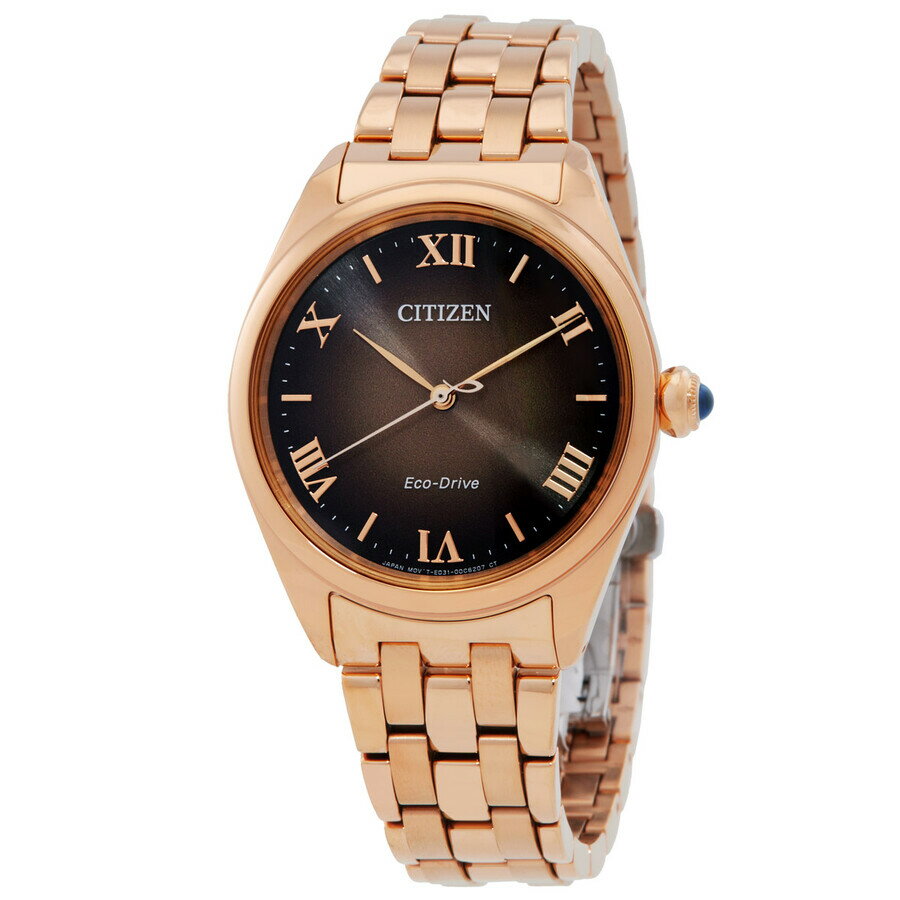 Rakuten - Citizenシチズン腕時計 逆輸入 L Classic Eco Drive ブラウン ダイヤル レディース ウォッチ EM1143 81Z