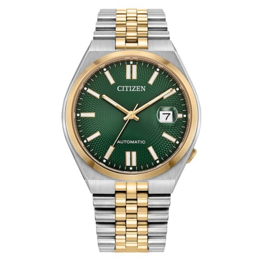 Citizenシチズン腕時計 逆輸入 Tsuyosa 60 オートマチック グリーン ダイヤル メンズ ウォッチ NK0024 ..