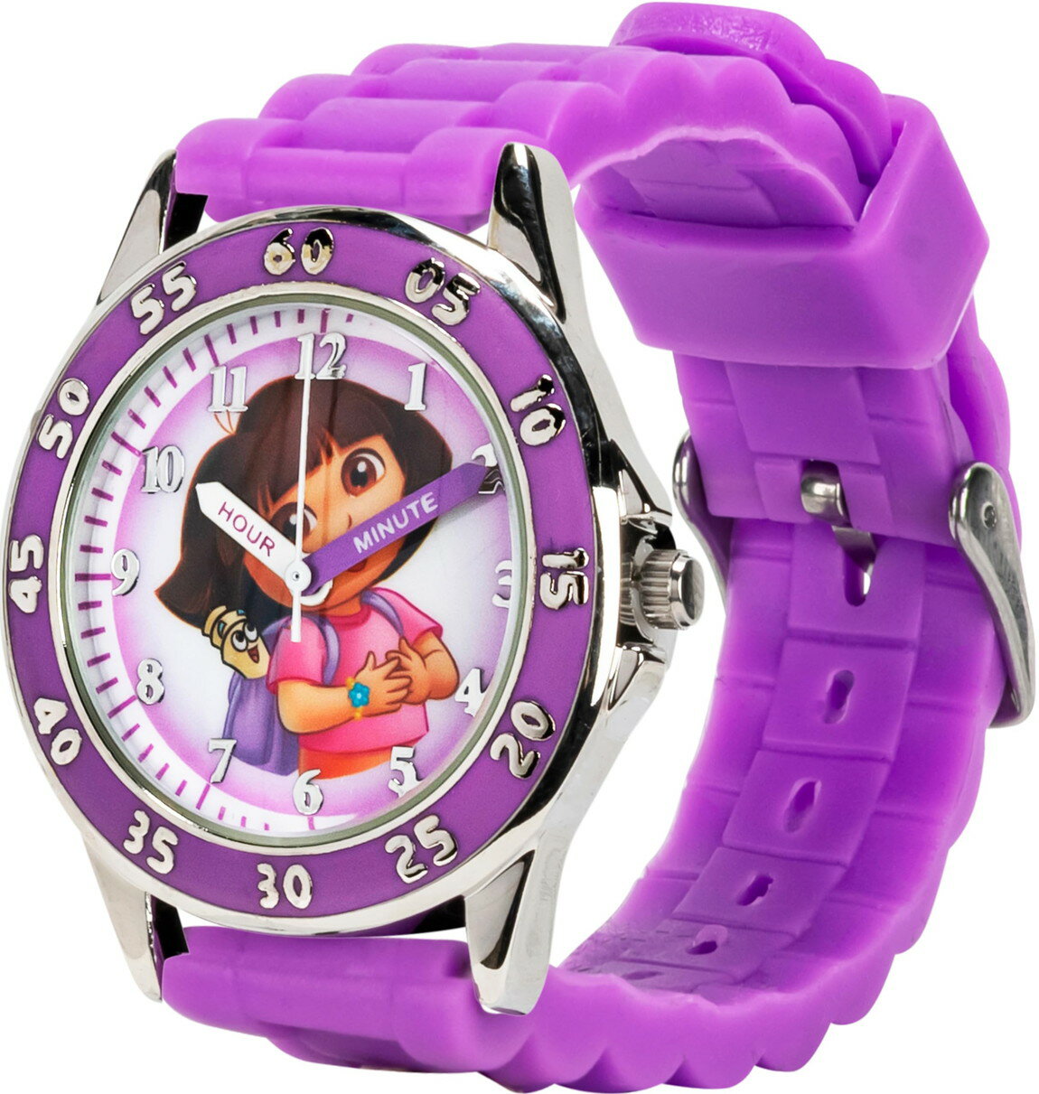 Watches - Accutime Dora the Explorer キッズ腕時計 アナログ クォーツ パープル文字盤 知育時計