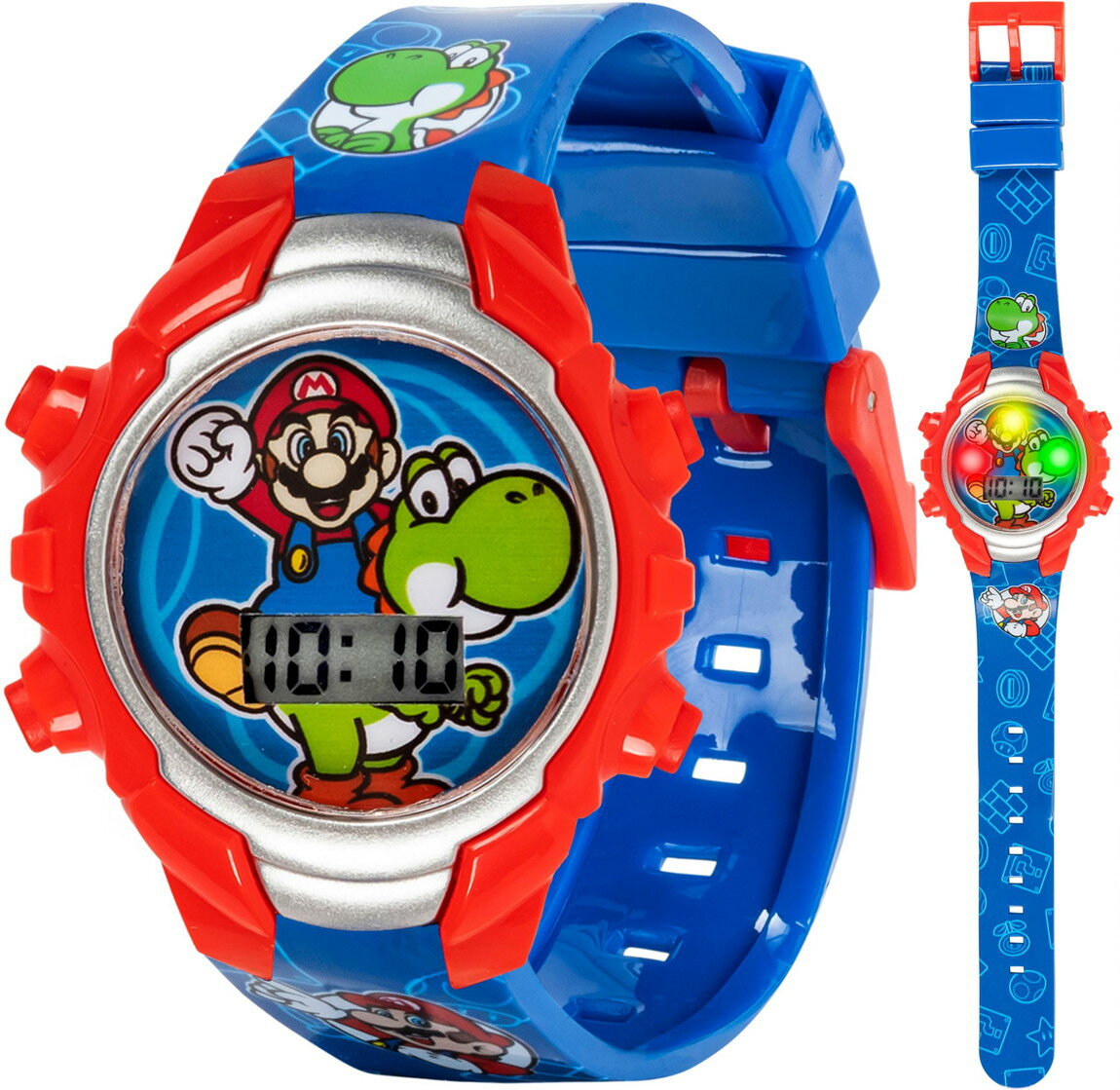 Watches - Super Mario キッズ デジタルウォッチ 腕時計 ヨッシー キャラクター グッズ LEDライト付き 子供用