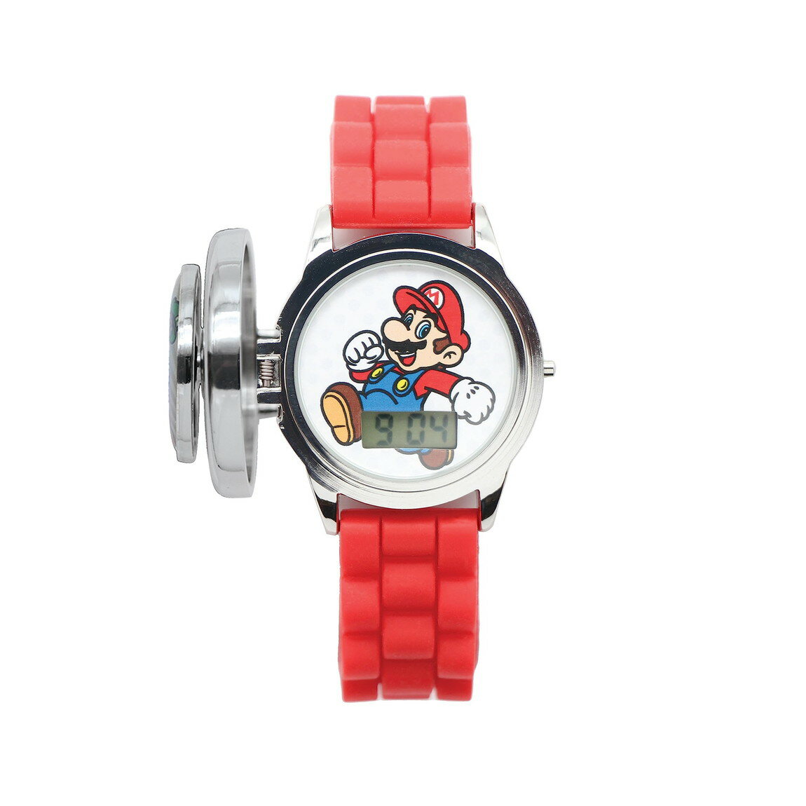 PRODUCT DETAILS Accutime Super Mario キッズ腕時計 デジタル 子供用 レッド キャラクターウォッチ【商品仕様】・ブランド：Accutime・キャラクター：Super Mario・表示方式：デジタル表示・カラー：レッド（ベルト）・機能：LEDフラッシュライト点灯・デザイン：文字盤にマリオが描かれたカバー開閉式デザイン【特徴】・文字盤に人気のマリオがデザインされた、視認性の高いデジタル腕時計です。・時計のカバー部分が開閉するユニークなギミックと、LEDフラッシュライト機能を搭載しています。・ベルトは柔軟性のあるレッドカラーの素材を採用し、お子様の手首にフィットしやすい仕様です。・誕生日プレゼントやイベントの景品、ちょっとしたギフトとしても喜ばれるアイテムです。 ■ 商品について 海外輸入品（説明書は英語表記の場合あり） ■ ご注意 ・掲載画像は実物に近い色味になるよう調整しておりますが、ご利用の環境により差異が生じる場合があります。・複数店舗で在庫を共有しているため、ご注文後に在庫切れとなる場合がございます。 ■ 納期について お届けの目安を必ずご確認ください。 海外正規ルート仕入れ品 海外ブランド ▼ 海外正規ブランド店 正規代理店 ▼ 当 店 ※本商品は並行輸入品です 製造元は正規品と同一のブランド・メーカーです。当店では海外正規ルートより仕入れた商品を取り扱っております。流通ルートが異なるのみで、商品自体に違いはございません。 ── 当店の商品について ── 正規品のみ取り扱い 海外正規店・正規代理店から商品を直接仕入れ、国内に輸入して販売しております。 日本未入荷・海外限定モデルも多数 日本未入荷・海外限定モデルも多数取り扱っております。サイズ・カラー違いや海外限定で販売された製品など、日本では手に入りにくいアイテムをお届けいたします。 お求めやすい価格の理由 海外市場での価格差や流通ルートの違いにより、国内販売価格よりお求めやすくなっております。品質はそのままに、よりお手頃な価格でお届けいたします。 安心保証 ご使用前に万が一、製品に不具合がございました場合は、交換または商品代金のご返金にて対応させていただきます。商品到着後5日以内にご連絡ください。 ご注意 海外からの輸入品となります。海外輸送のため、外箱に軽微なスレ等がある場合がございますが、商品本体には影響ございません。 ※在庫状況は仕入先の在庫情報をもとに出来る限り正確に表示しておりますが、取寄せ商品のため、タイミングによりご注文後に欠品・キャンセルとなる場合がございます。 お探しの商品がございましたら、お気軽にご相談ください。