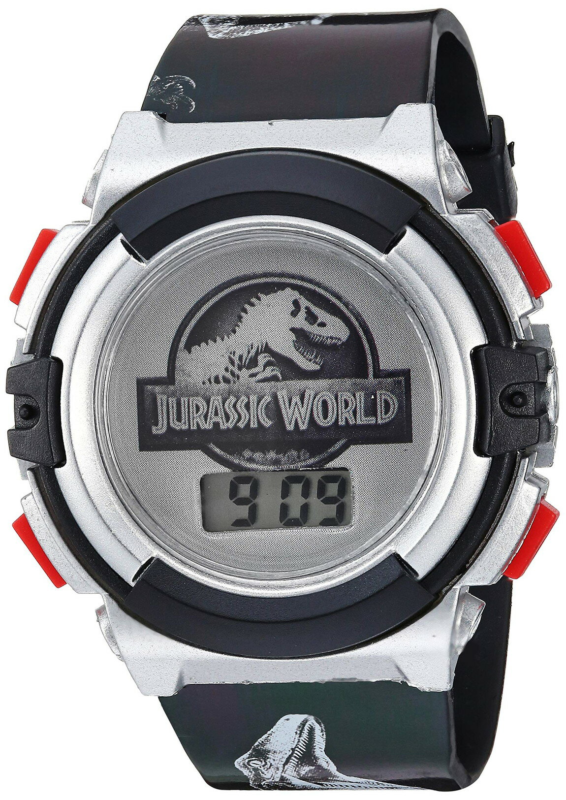 Rakuten - Accutime Jurassic Park デジタル腕時計 子供用 キッズ ジュラシックワールド 恐竜 ブラック