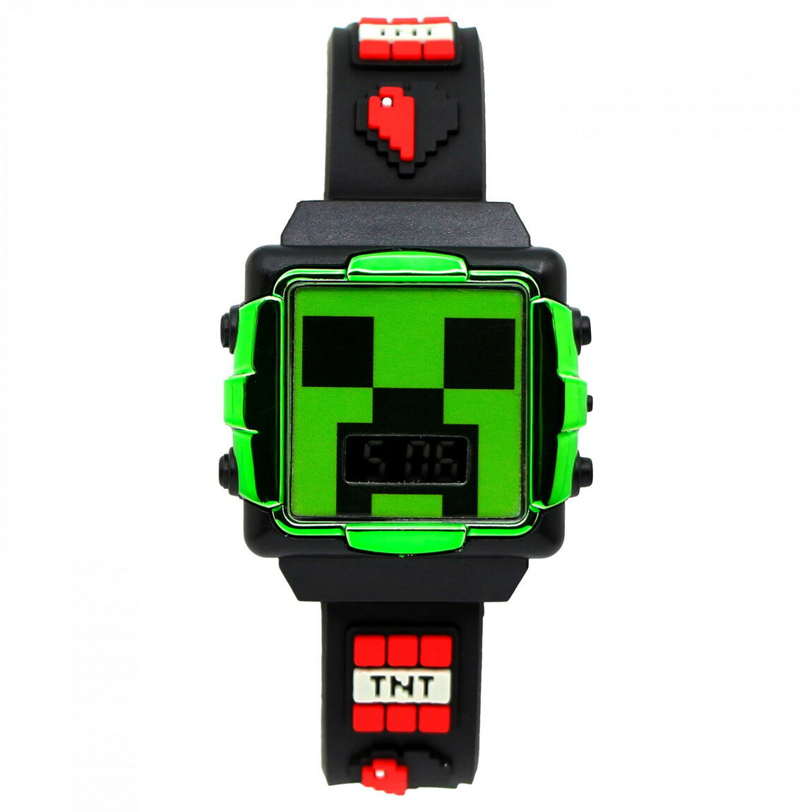 Rakuten - Minecraft Creeper TNT デジタル腕時計 キッズ 子供用 ウォッチ キャラクターグッズ